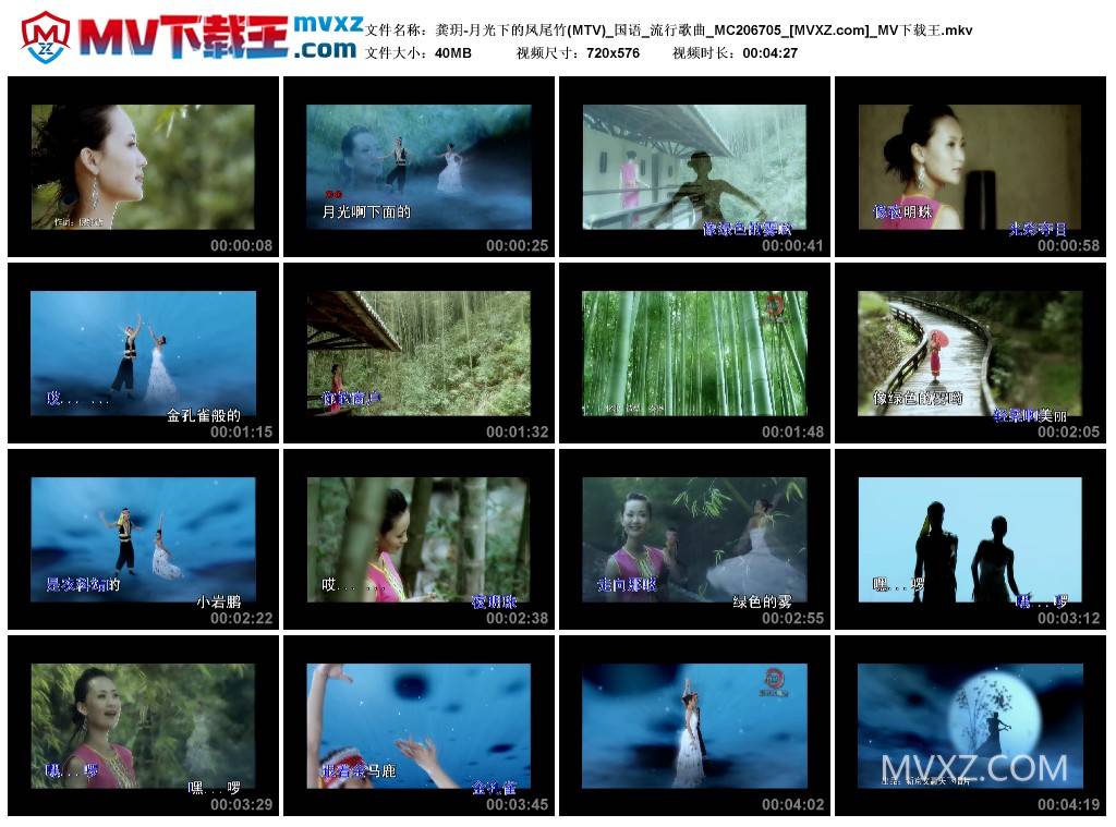 龚玥-月光下的凤尾竹(MTV)_国语_流行歌曲_MC206705